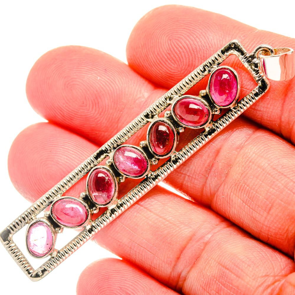 Pink Tourmaline Pendants handcrafted by Ana Silver Co - PD27902