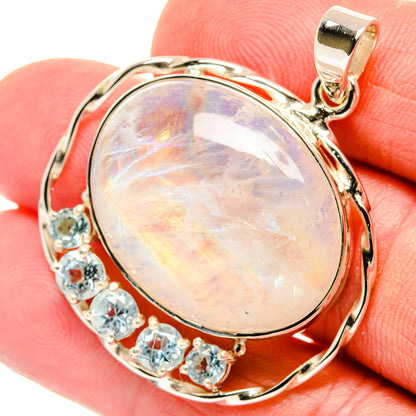 Rainbow Moonstone Pendants handcrafted by Ana Silver Co - PD27919