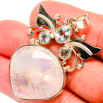 Rainbow Moonstone Pendants handcrafted by Ana Silver Co - PD27926