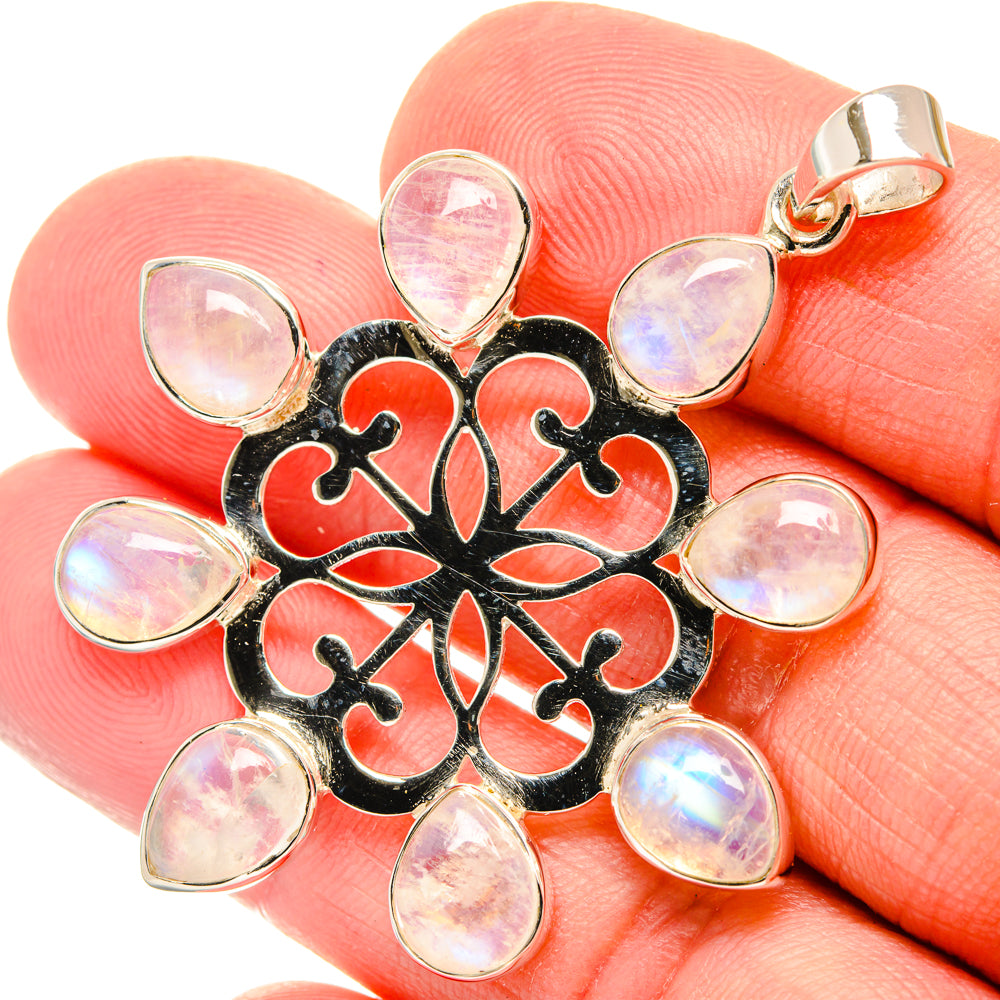 Rainbow Moonstone Pendants handcrafted by Ana Silver Co - PD27932