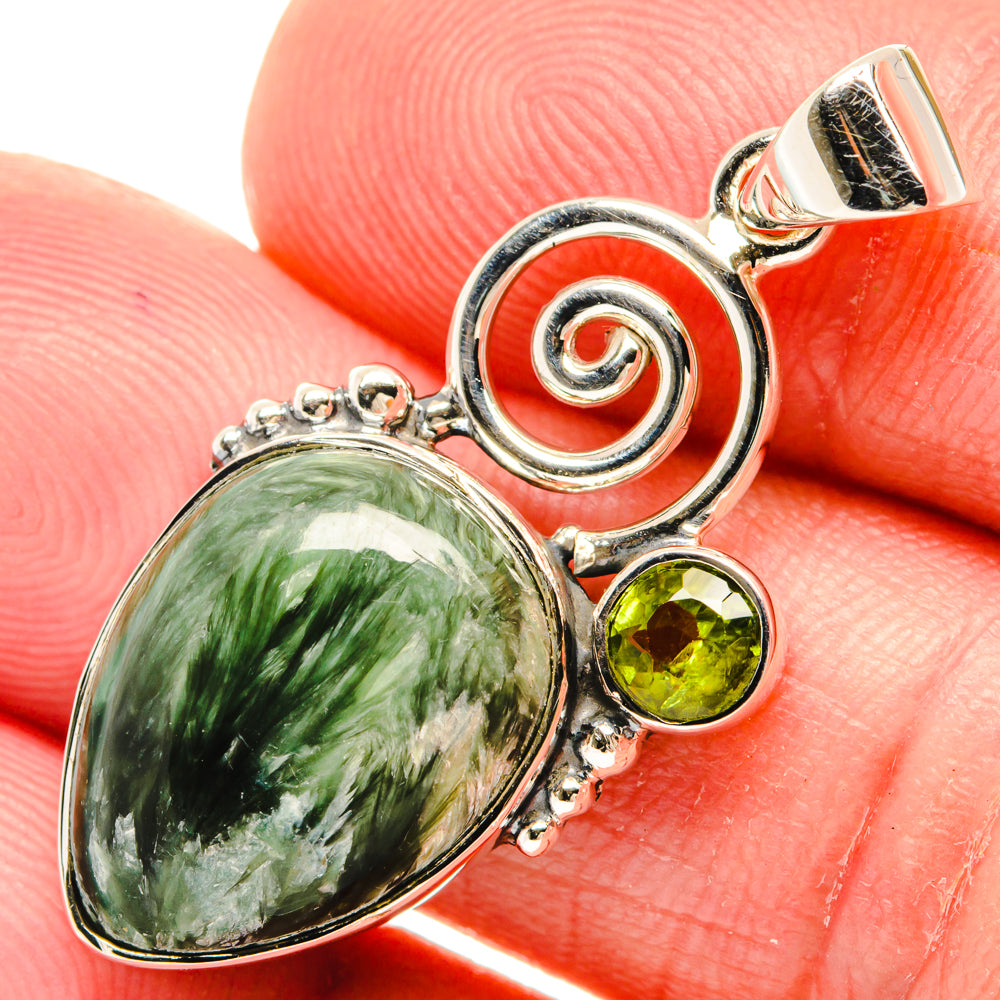 Seraphinite Pendants handcrafted by Ana Silver Co - PD27940