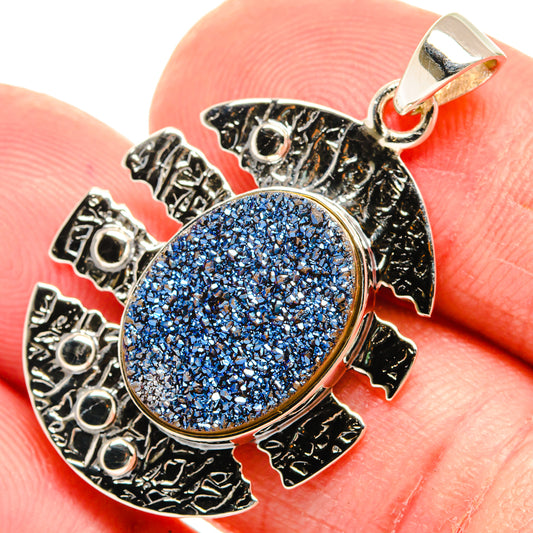 Titanium Druzy Pendants handcrafted by Ana Silver Co - PD27957