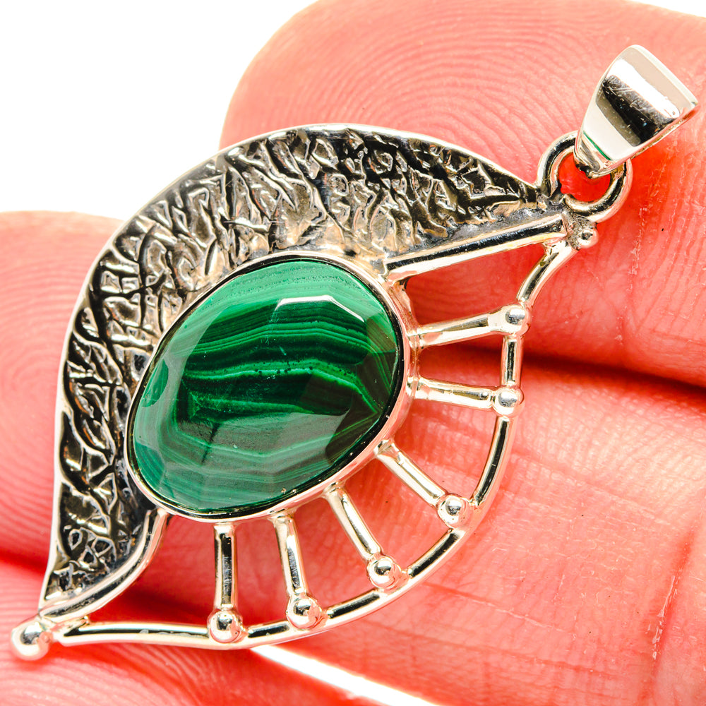 Malachite Pendants handcrafted by Ana Silver Co - PD27960