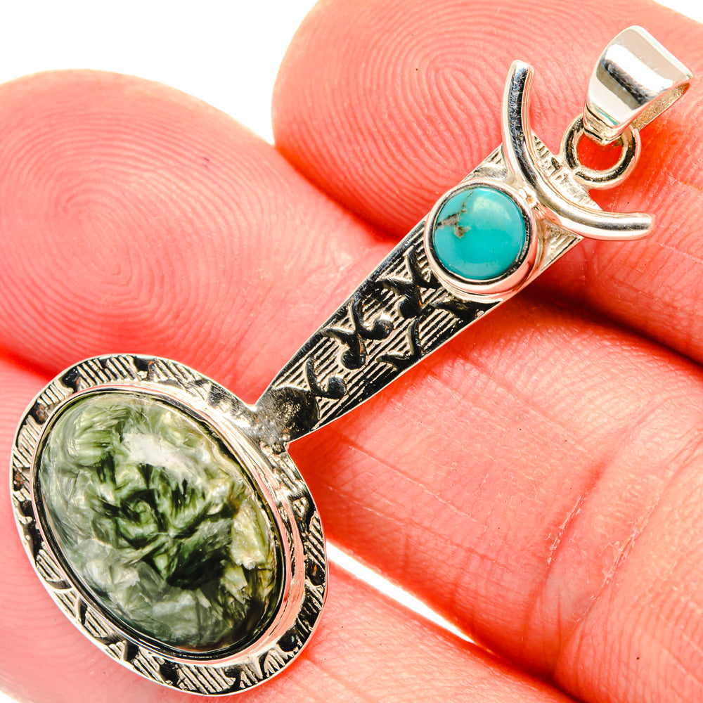 Seraphinite Pendants handcrafted by Ana Silver Co - PD27964