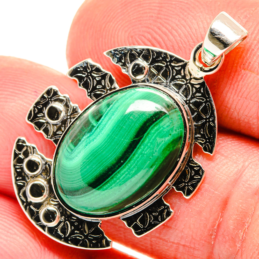 Malachite Pendants handcrafted by Ana Silver Co - PD27969