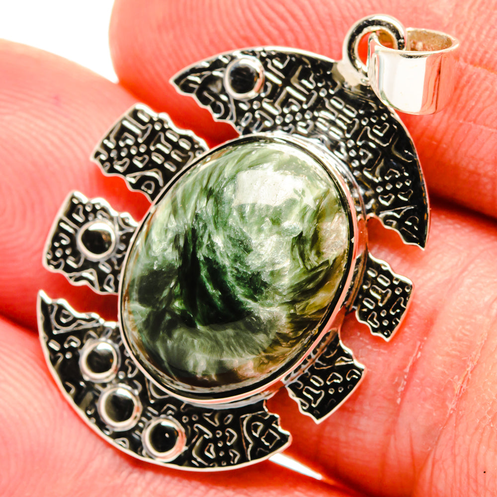 Seraphinite Pendants handcrafted by Ana Silver Co - PD27977