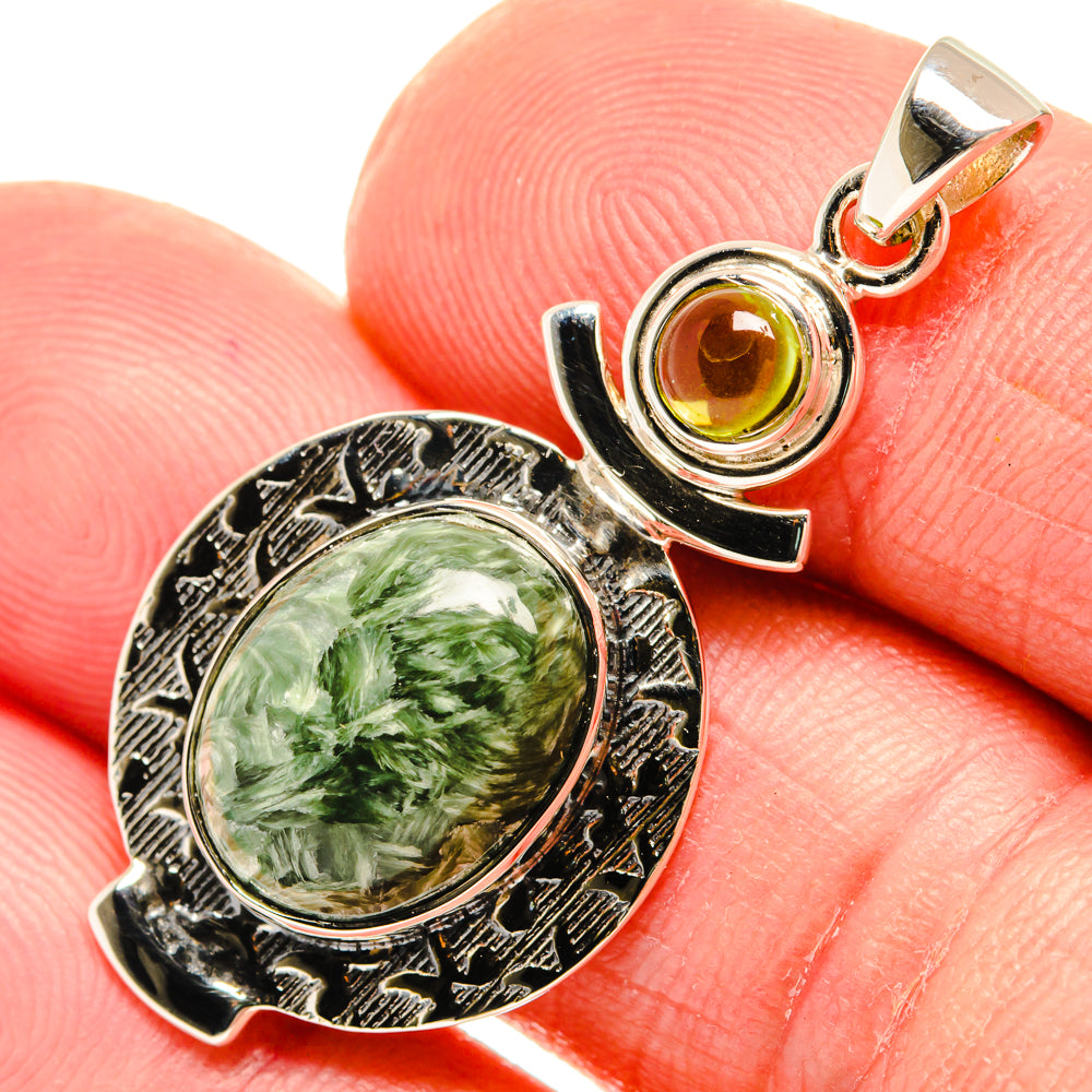 Seraphinite Pendants handcrafted by Ana Silver Co - PD27982