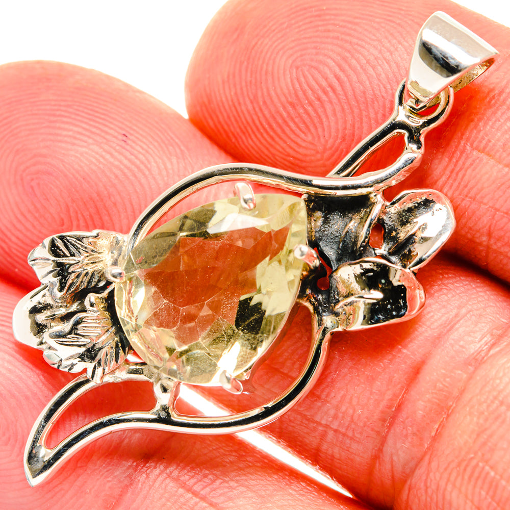 Green Amethyst Pendants handcrafted by Ana Silver Co - PD28011