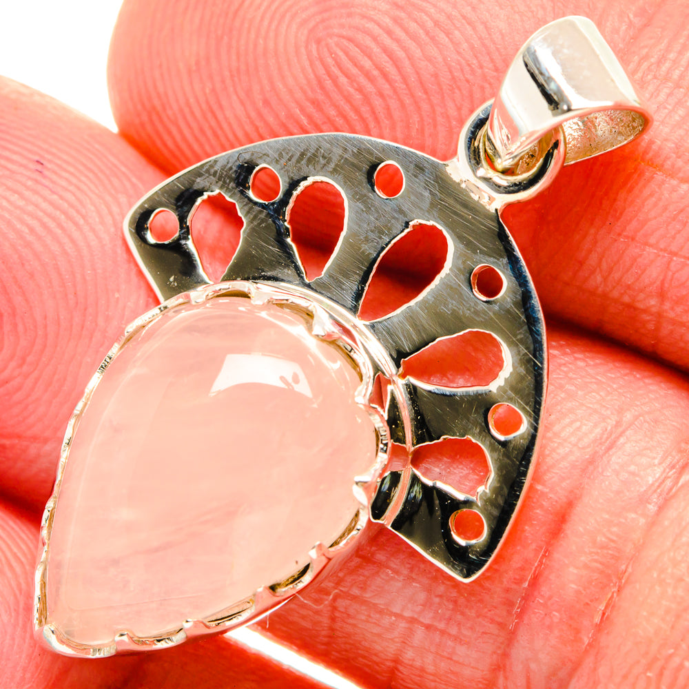 Rose Quartz Pendants handcrafted by Ana Silver Co - PD28030
