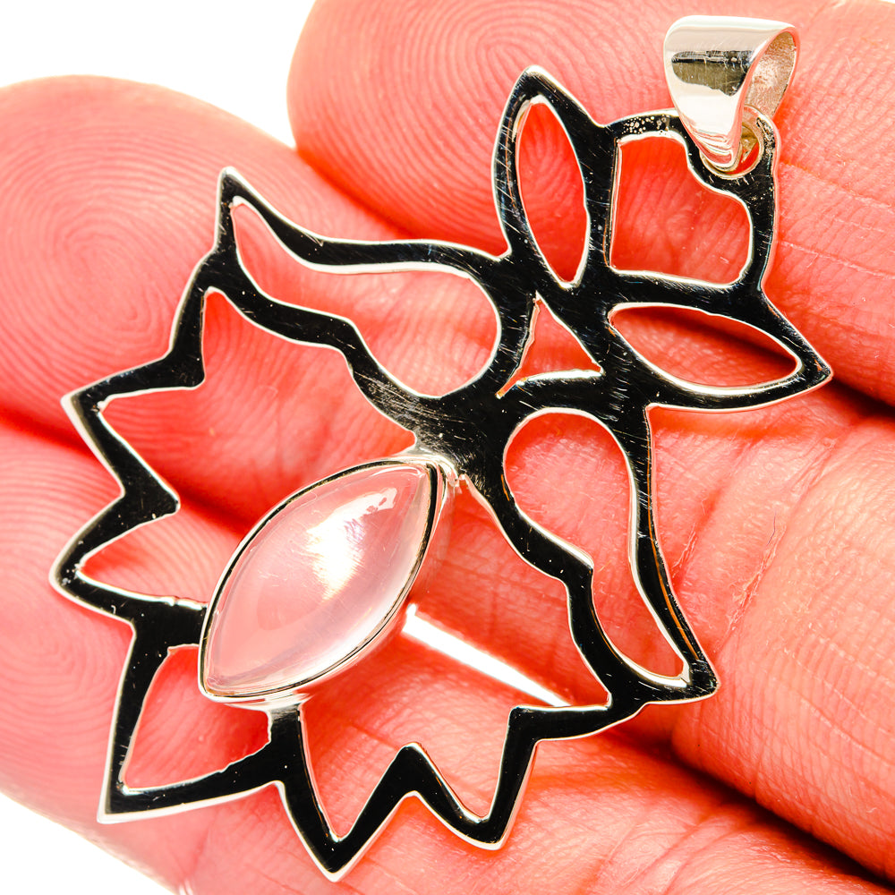 Rose Quartz Pendants handcrafted by Ana Silver Co - PD28044