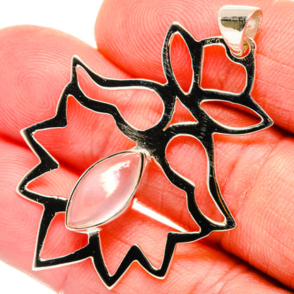 Rose Quartz Pendants handcrafted by Ana Silver Co - PD28044