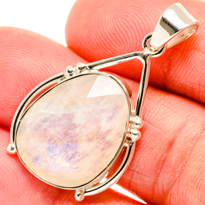 Rainbow Moonstone Pendants handcrafted by Ana Silver Co - PD28057