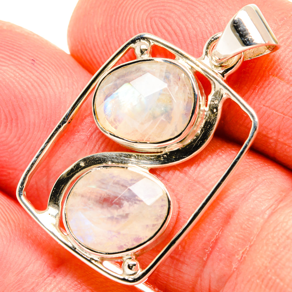 Rainbow Moonstone Pendants handcrafted by Ana Silver Co - PD28061