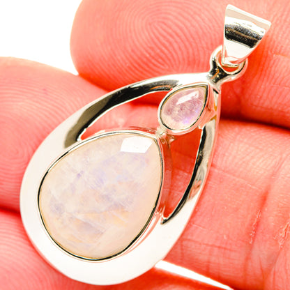 Rainbow Moonstone Pendants handcrafted by Ana Silver Co - PD28064