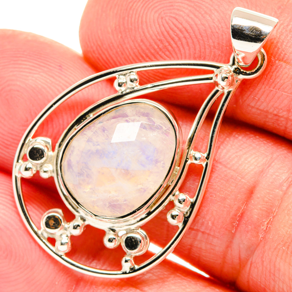 Rainbow Moonstone Pendants handcrafted by Ana Silver Co - PD28065