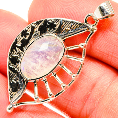 Rainbow Moonstone Pendants handcrafted by Ana Silver Co - PD28066
