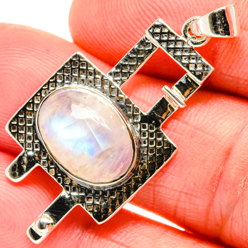 Rainbow Moonstone Pendants handcrafted by Ana Silver Co - PD28067