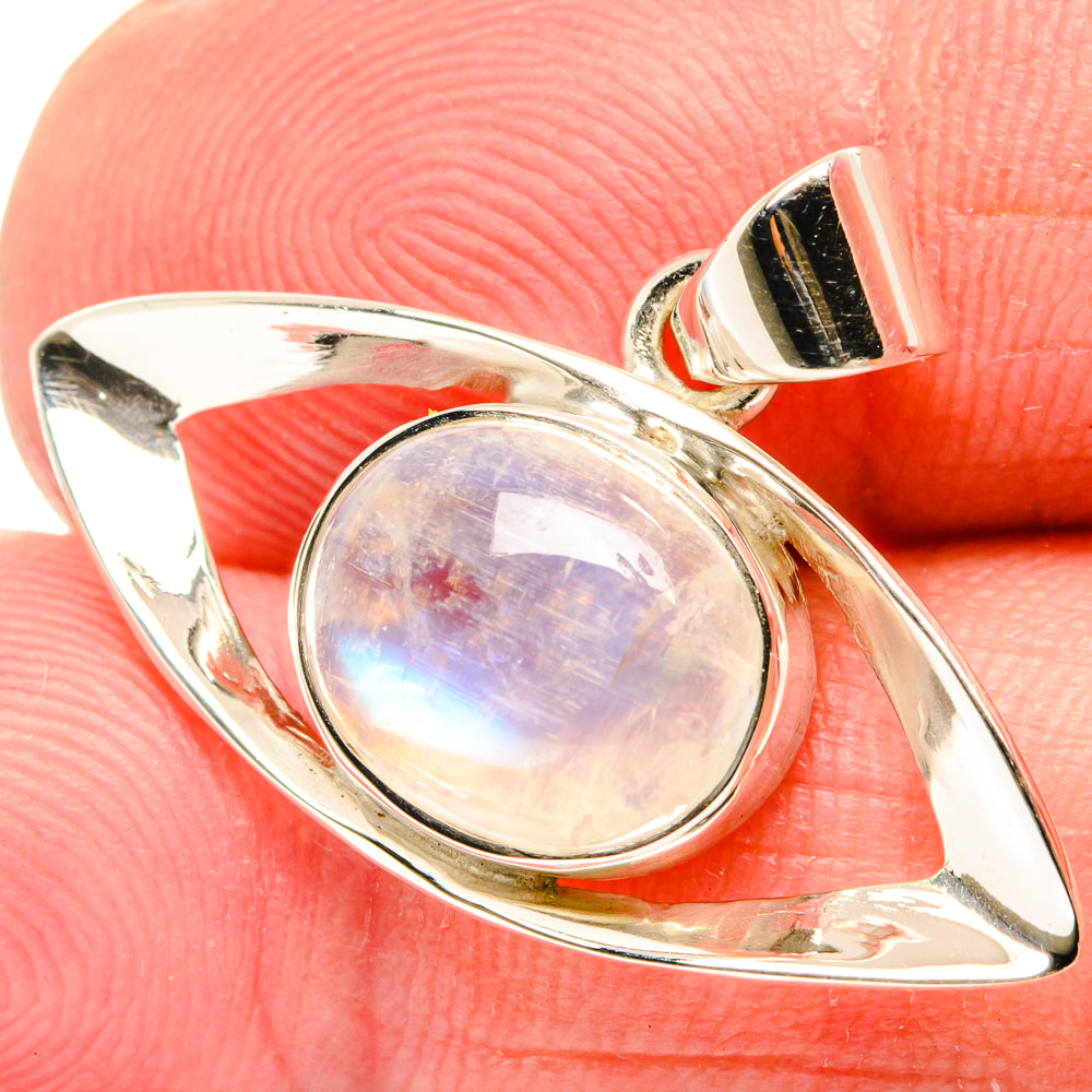 Rainbow Moonstone Pendants handcrafted by Ana Silver Co - PD28068