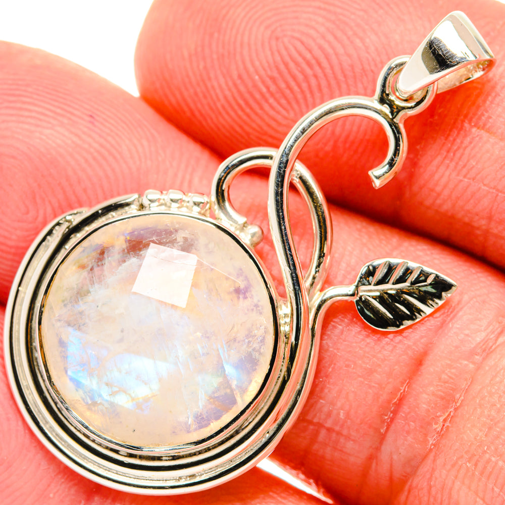 Rainbow Moonstone Pendants handcrafted by Ana Silver Co - PD28070