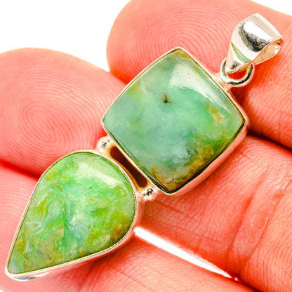 Peruvian Opal Pendants handcrafted by Ana Silver Co - PD28080