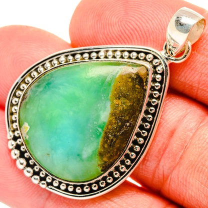 Peruvian Opal Pendants handcrafted by Ana Silver Co - PD28086