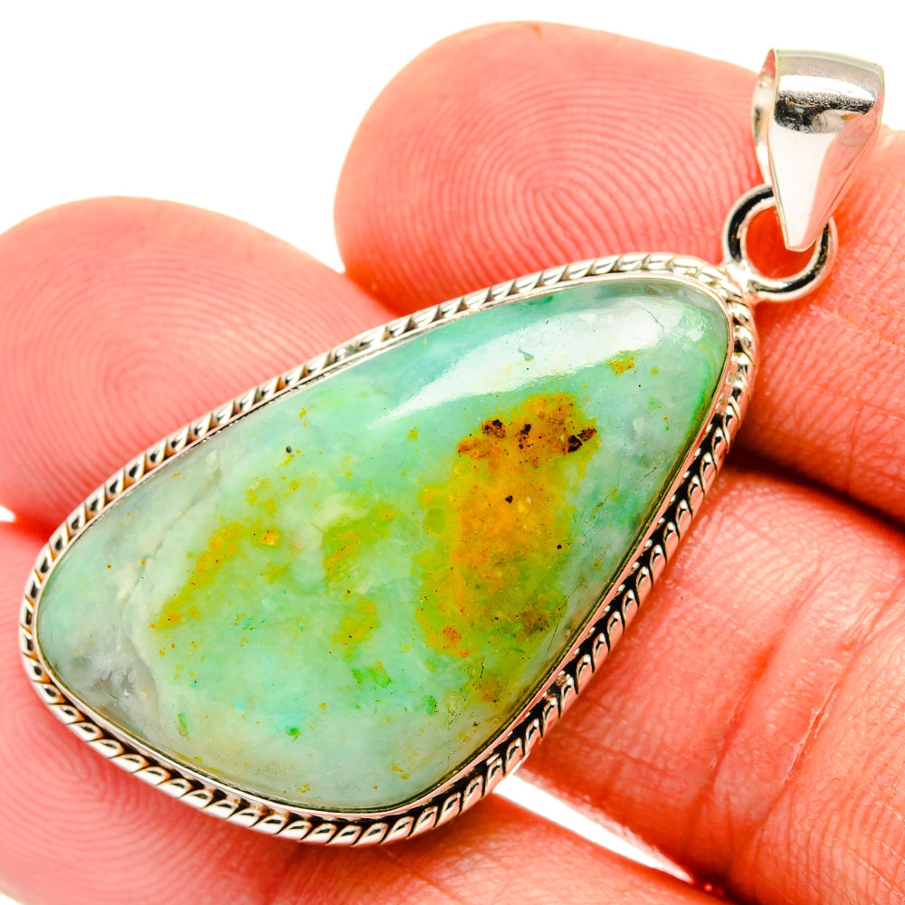 Peruvian Opal Pendants handcrafted by Ana Silver Co - PD28088