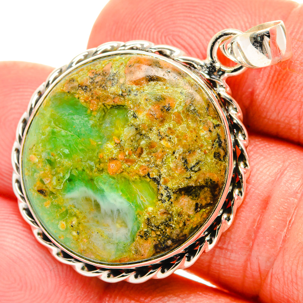 Peruvian Opal Pendants handcrafted by Ana Silver Co - PD28097