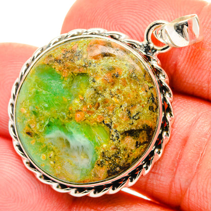 Peruvian Opal Pendants handcrafted by Ana Silver Co - PD28097