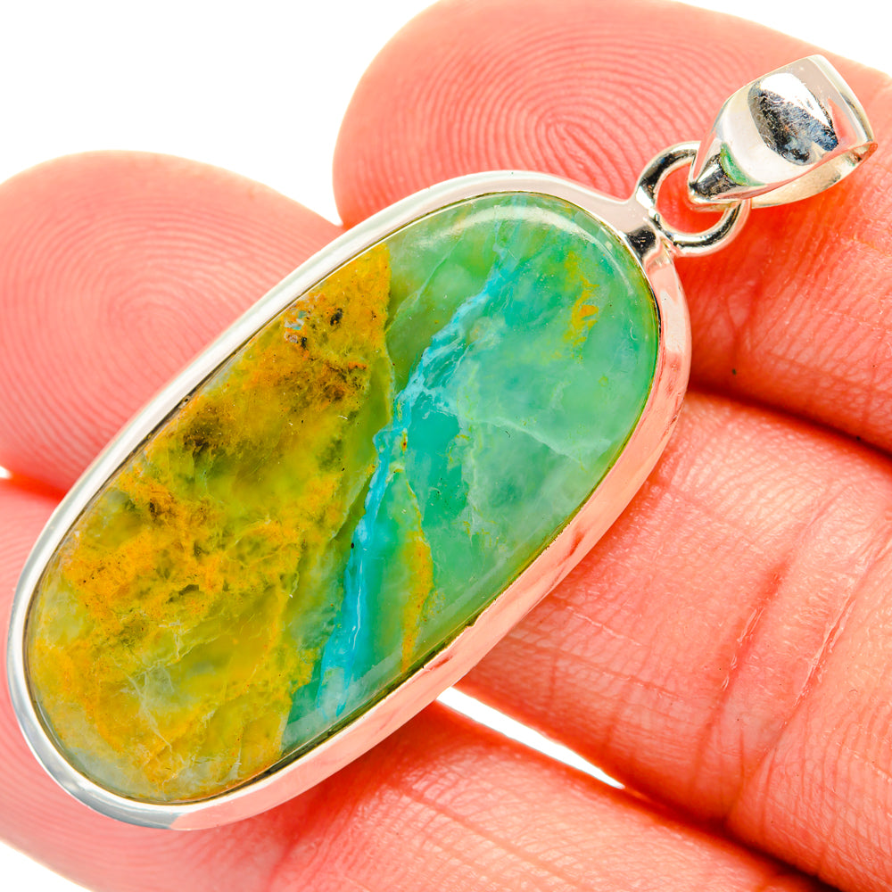 Peruvian Opal Pendants handcrafted by Ana Silver Co - PD28102