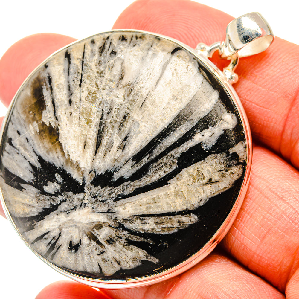 Chrysanthemum Stone Pendants handcrafted by Ana Silver Co - PD28118