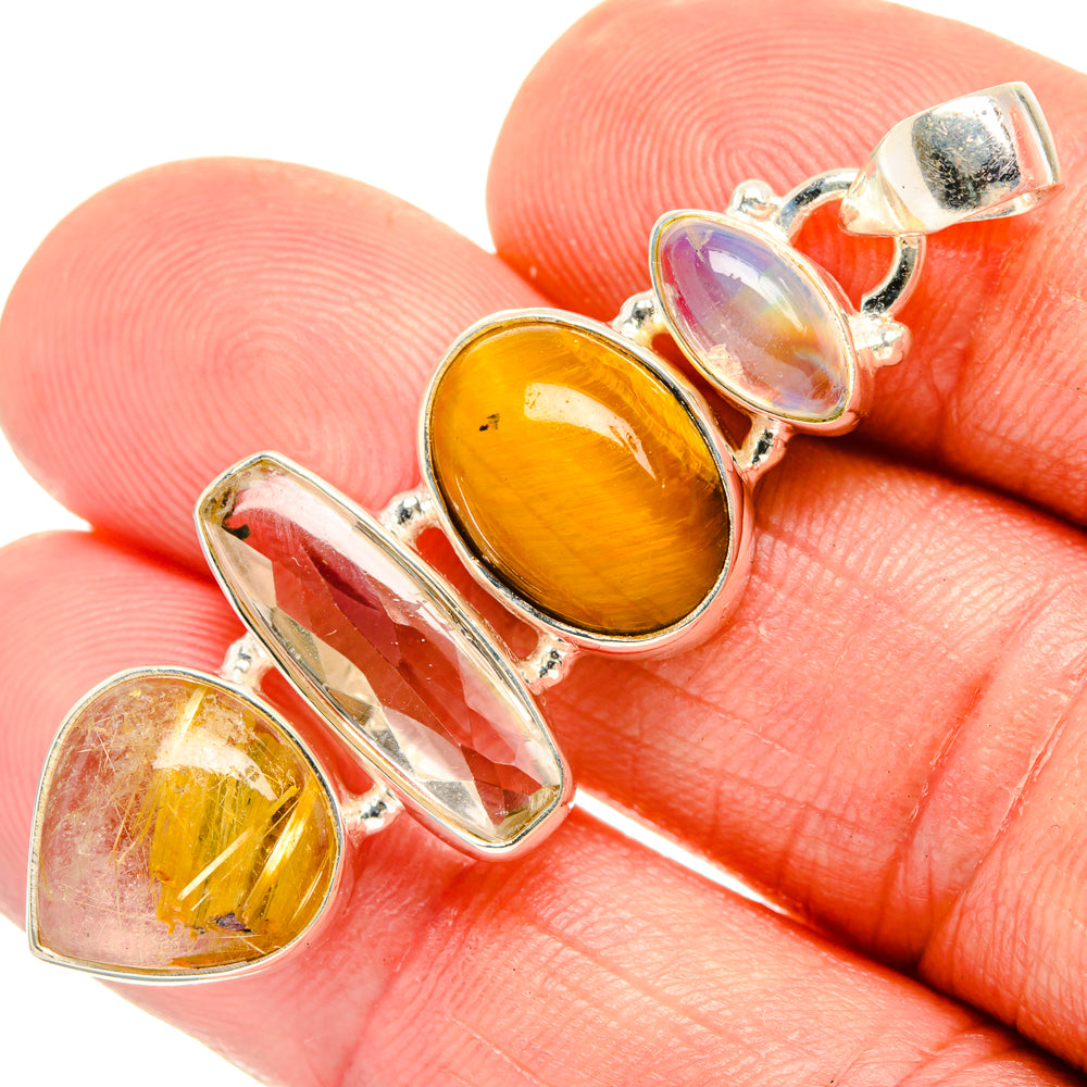 Rutilated Quartz Pendants handcrafted by Ana Silver Co - PD28130