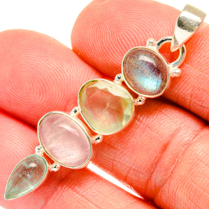 Rainbow Moonstone Pendants handcrafted by Ana Silver Co - PD28132