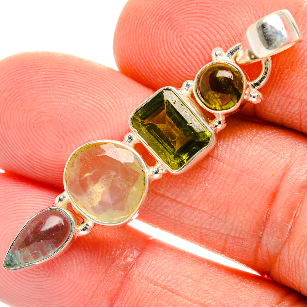 Prehnite Pendants handcrafted by Ana Silver Co - PD28136