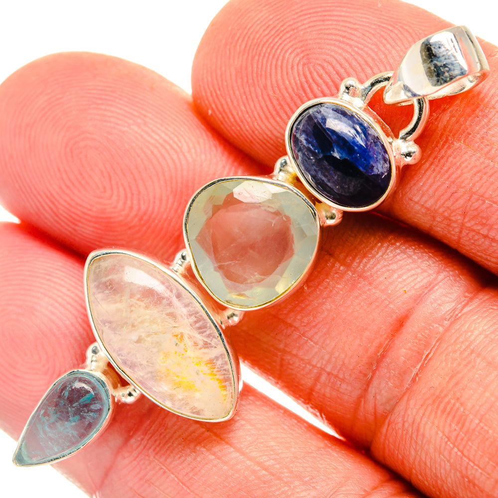 Rainbow Moonstone Pendants handcrafted by Ana Silver Co - PD28137