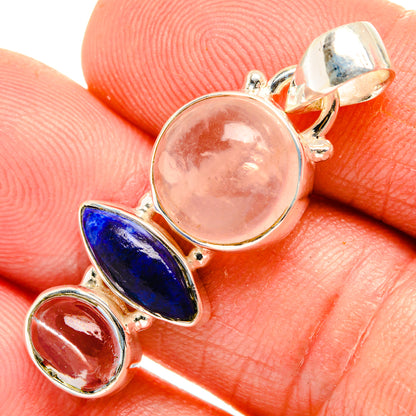 Rose Quartz Pendants handcrafted by Ana Silver Co - PD28140