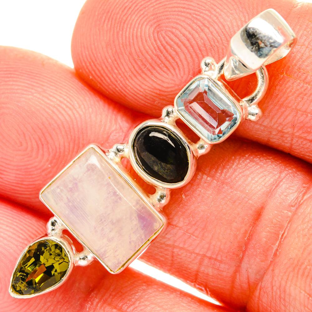 Rainbow Moonstone Pendants handcrafted by Ana Silver Co - PD28142