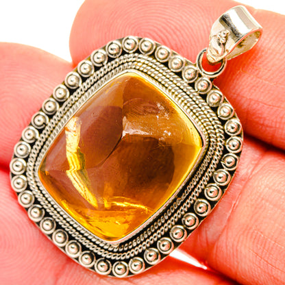 Citrine Sugarloaf Pendants handcrafted by Ana Silver Co - PD28144