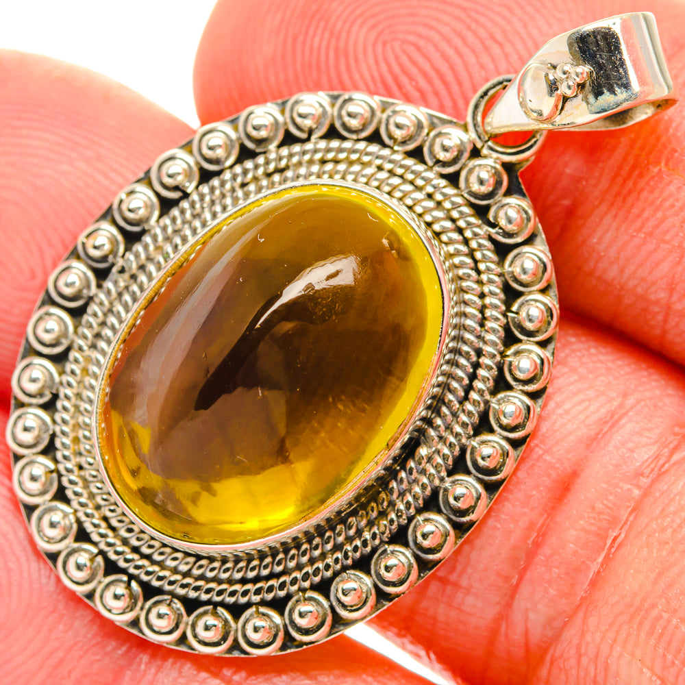 Citrine Sugarloaf Pendants handcrafted by Ana Silver Co - PD28145