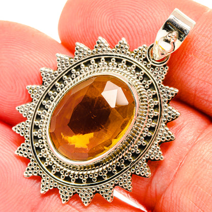 Citrine Sugarloaf Pendants handcrafted by Ana Silver Co - PD28151