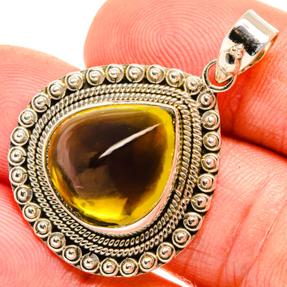 Citrine Sugarloaf Pendants handcrafted by Ana Silver Co - PD28156