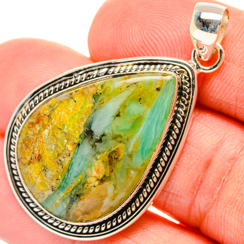 Peruvian Opal Pendants handcrafted by Ana Silver Co - PD28189