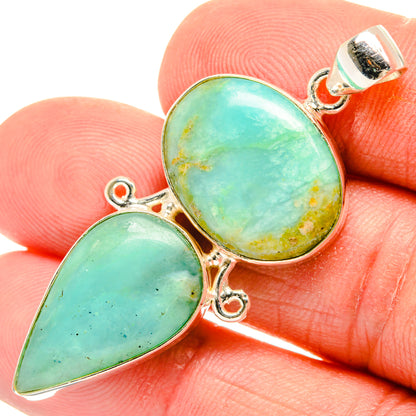 Peruvian Opal Pendants handcrafted by Ana Silver Co - PD28197