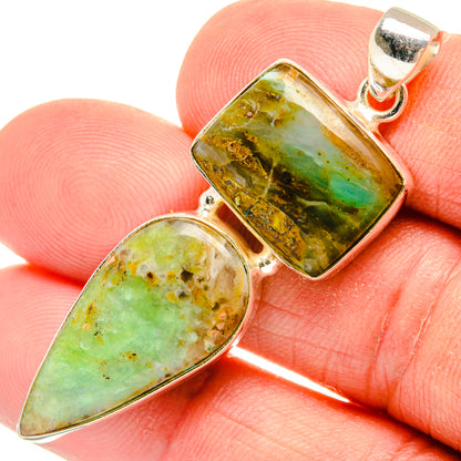 Peruvian Opal Pendants handcrafted by Ana Silver Co - PD28198