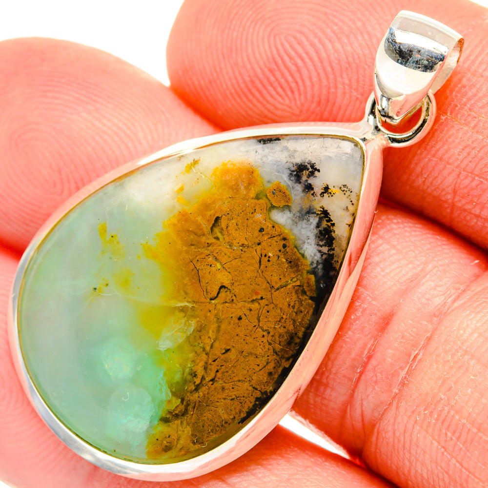 Peruvian Opal Pendants handcrafted by Ana Silver Co - PD28199