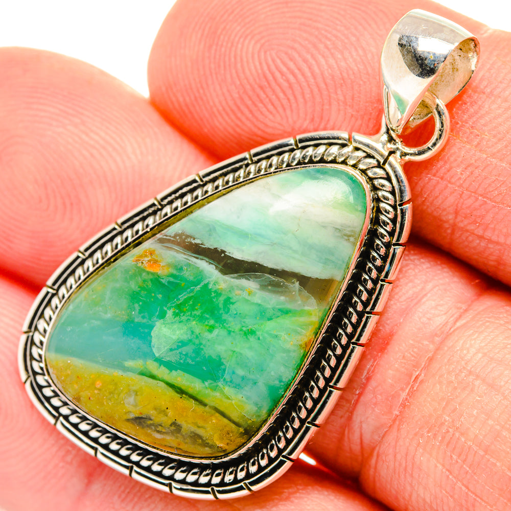 Peruvian Opal Pendants handcrafted by Ana Silver Co - PD28200