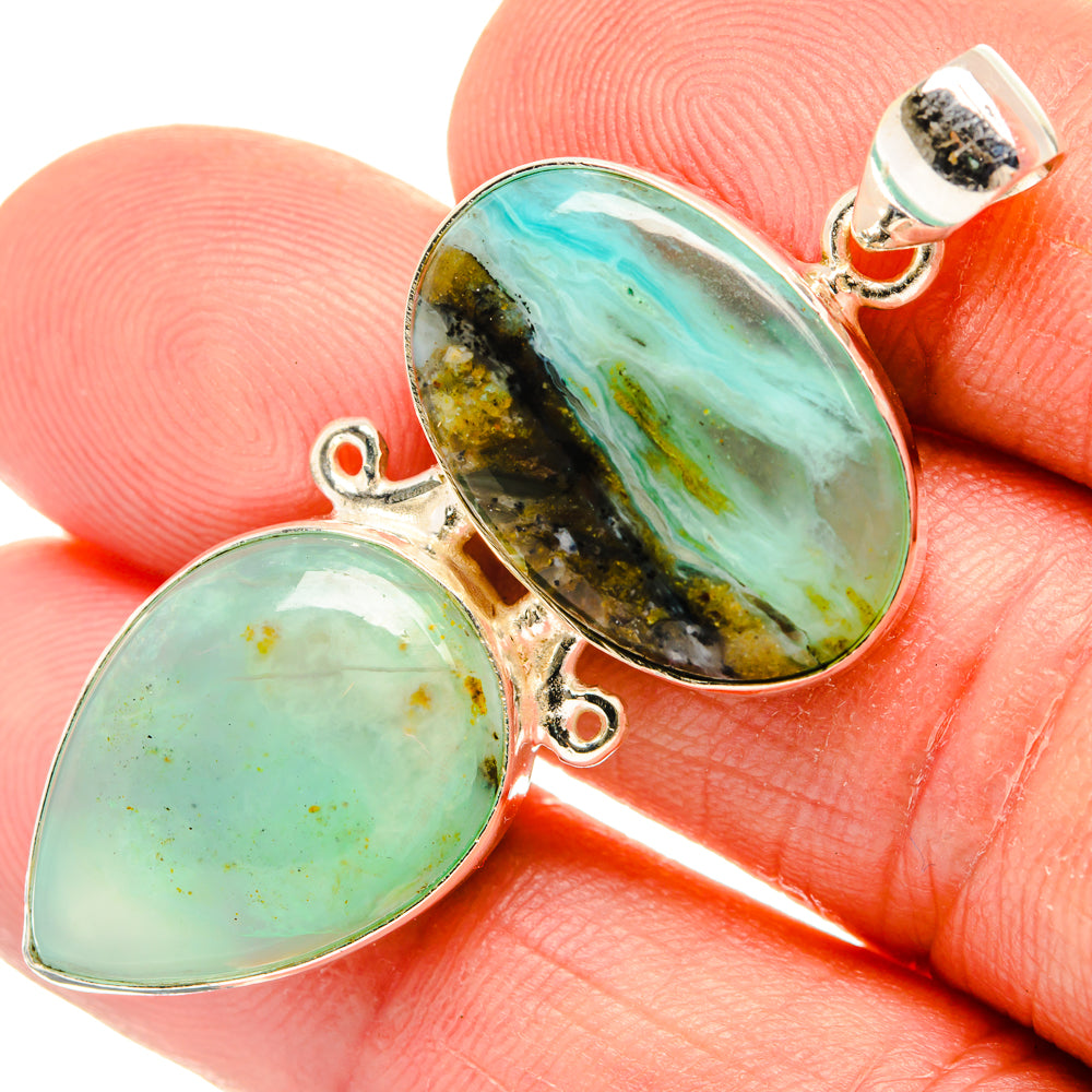 Peruvian Opal Pendants handcrafted by Ana Silver Co - PD28207