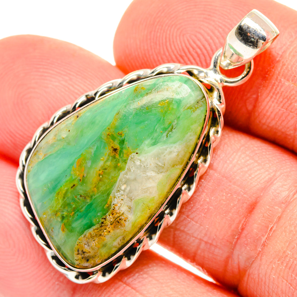 Peruvian Opal Pendants handcrafted by Ana Silver Co - PD28209