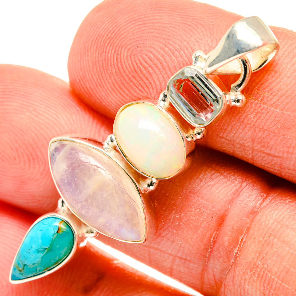 Rainbow Moonstone Pendants handcrafted by Ana Silver Co - PD28225