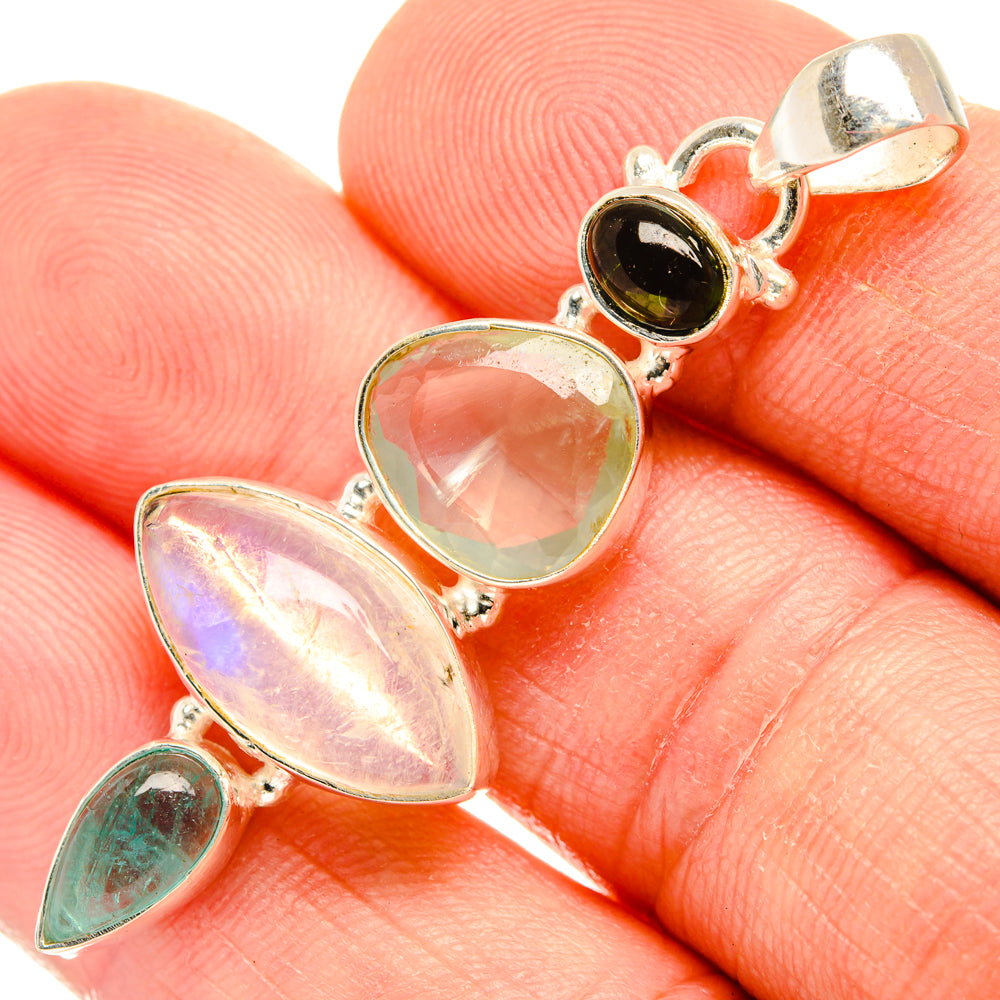 Rainbow Moonstone Pendants handcrafted by Ana Silver Co - PD28230