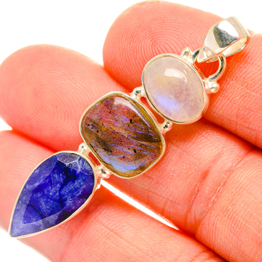 Sapphire Pendants handcrafted by Ana Silver Co - PD28241